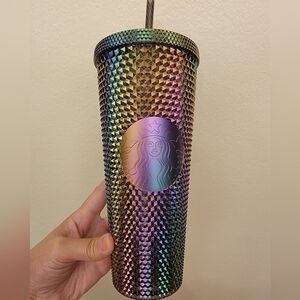 NWT Starbucks 2023 Oil Slick Studded Venti Tumbler Cup